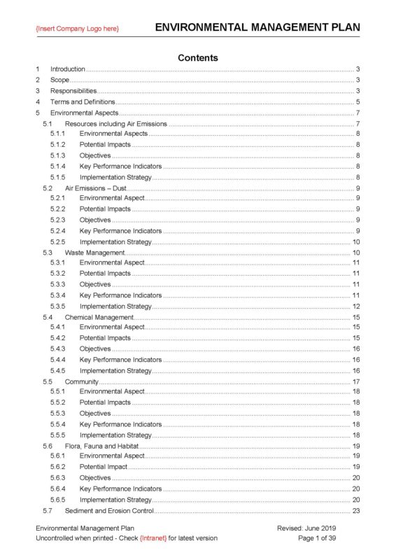 Environmental Management Manual Beyond Your Horizon Resource Centre